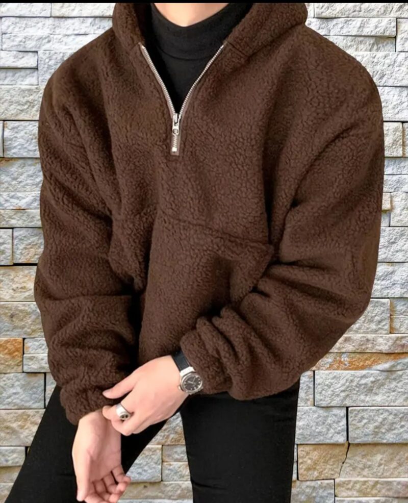 Warm Brown Sherpa Pullover