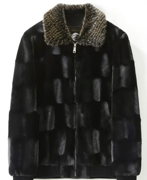 Plush Black Fur Collar Jacket