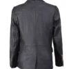 Women's Premium Black Leather Blazer Jacket - Image 3